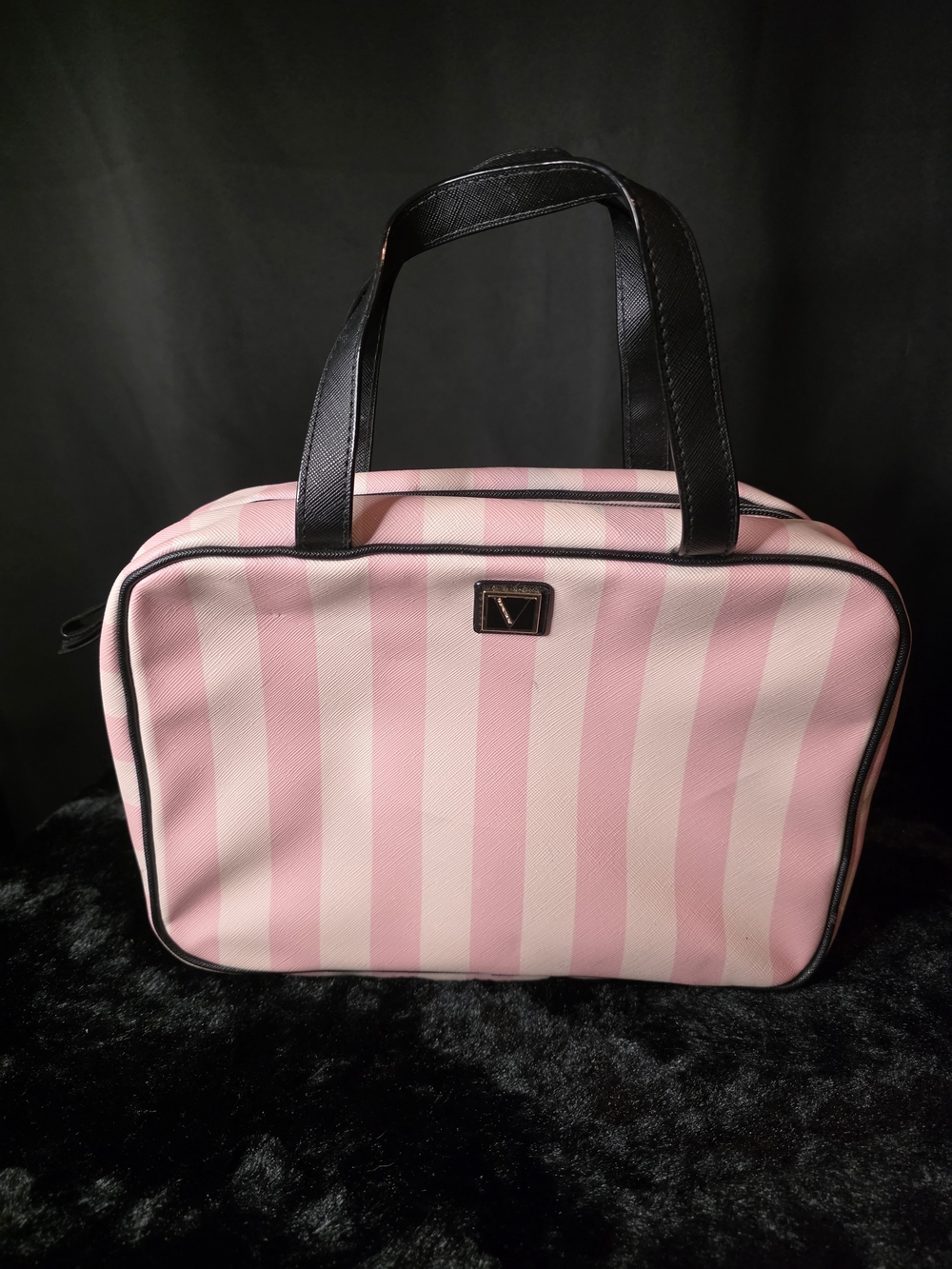 Victorias Secret Pink and White Travel Bag